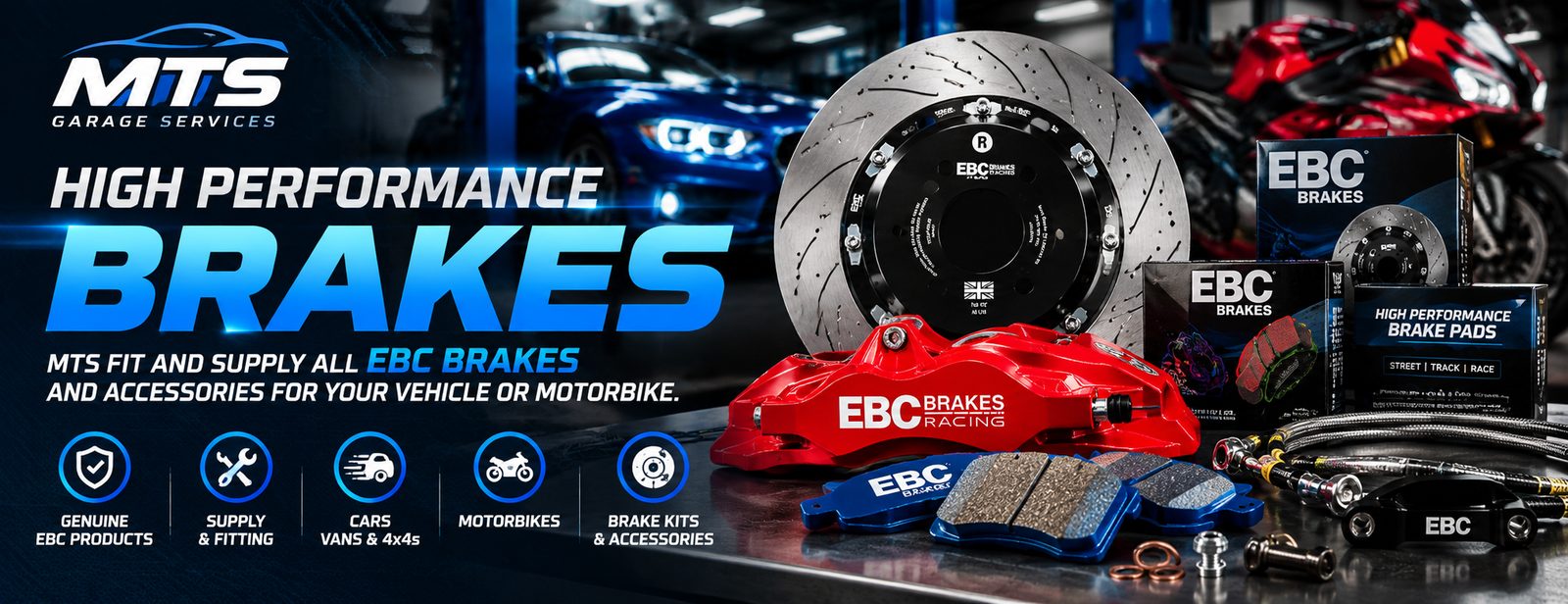 Brake Pad and Disc Replacement at MTS Garage Services, Hayes